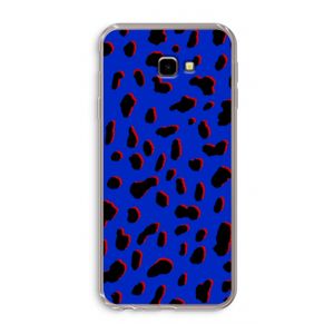 Blue Leopard: Samsung Galaxy J4 Plus Transparant Hoesje
