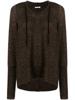 Mes Demoiselles knitted hoodie - Marron