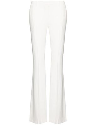 Alexander McQueen pantalon à coupe évasée - Blanc