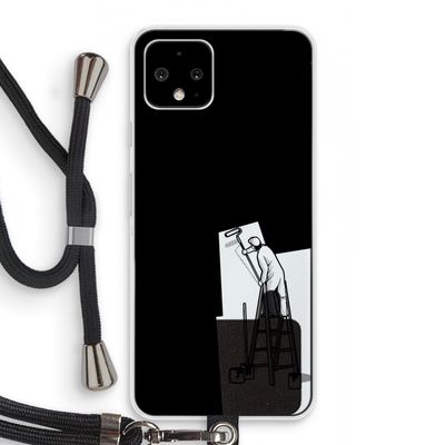 Musketon Painter: Pixel 4 Transparant Hoesje met koord