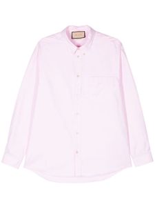 Gucci chemise en coton à logo GG - Rose