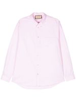 Gucci chemise en coton à logo GG - Rose