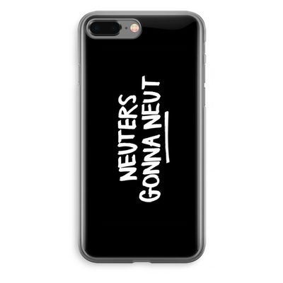 Neuters (zwart): iPhone 8 Plus Transparant Hoesje