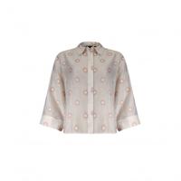 Poools - Beige | Dames | Blouse | Beige | 46 | regular | Kamst mode