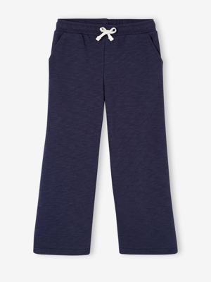 Wijde joggingbroek voor meisjes marineblauw