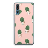 Cactusprint roze: Huawei P20 Pro Transparant Hoesje Cactusprint roze: Huawei P20 Pro Transparant Hoesje