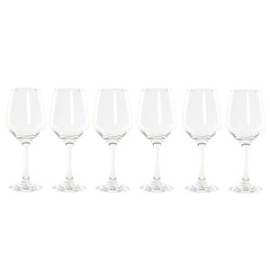 6x Stuks witte wijn glazen 320 ml van glas