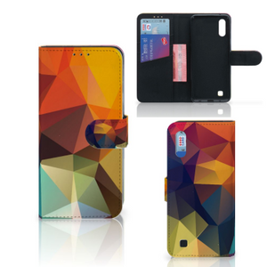 Samsung Galaxy M10 Book Case Polygon Color