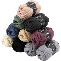Creativ Company Textielgaren, l: 45 m, kleuren kan variëren , diverse kleuren, 10x100 gr/ 1 doos