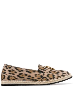Roberto Cavalli espadrilles imprimées à plaque logo - Tons neutres