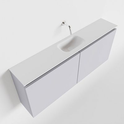 Toiletmeubel Mondiaz Ture | 120 cm | Meubelkleur Cale | Eden wastafel Talc Midden | Zonder kraangat