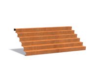 Cortenstaal trap 300cm. breed Cortenstaal trap 300cm. breed