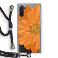 Orange Ellila flower: Samsung Galaxy Note 10 Transparant Hoesje met koord