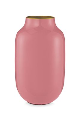Pip Studio Ovale Vaas Metaal Oud Roze 30cm