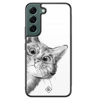 Samsung Galaxy S22 Plus glazen hardcase - Peekaboo