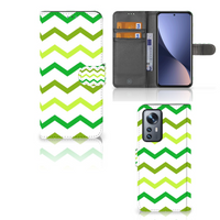 Xiaomi 12 Pro Telefoon Hoesje Zigzag Groen