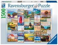 Ravensburger puzzel 1500 stukjes Coastal Collage - thumbnail