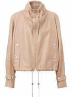 Burberry veste crop en cuir - Tons neutres