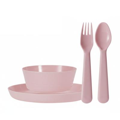 Kunststof kinderservies set - 24-delig - lichtroze - Campingservies / picknickservies Kunststof kinderservies set - 24-delig - lichtroze - Campingservies / picknickservies