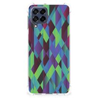 Samsung Galaxy M53 Shockproof Case Abstract Green Blue - thumbnail