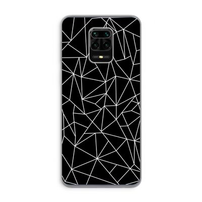 Geometrische lijnen wit: Xiaomi Redmi Note 9 Pro Transparant Hoesje