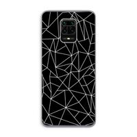 Geometrische lijnen wit: Xiaomi Redmi Note 9 Pro Transparant Hoesje
