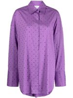 Giuseppe Di Morabito chemise à ornements en cristal - Violet - thumbnail