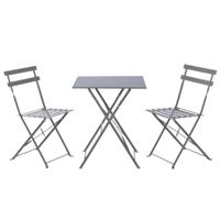 Tafel met twee stoelen Home ESPRIT Groen Metaal 60 x 60 x 71 cm