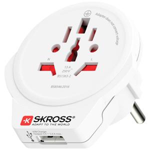 Skross 1.500266 netstekker adapter Type F Universeel Wit