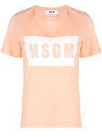 MSGM t-shirt à logo imprimé - Orange