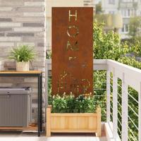 Tuin decoratief paneel Roestig 50 x 140 cm Verweerd staal
