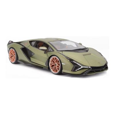Modelauto - Lamborghini Sian - groen - metaal - Schaal 1:24 21 x 8 x 5 cm - Speelgoedauto