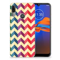 Motorola Moto E6 Plus TPU bumper Zigzag Multi Color