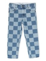 Stella McCartney Kids pantalon coupe slim à carreaux - Bleu