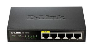 D-Link DES-1005P Unmanaged L2 Fast Ethernet (10/100) Power over Ethernet (PoE) Zwart