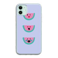 Smiley watermeloen: iPhone 11 Transparant Hoesje
