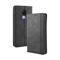 Magnetische Buckle retro textuur horizontale Flip lederen case voor Huawei mate 20 X met houder & kaartsleuven & portemonnee (zwart)