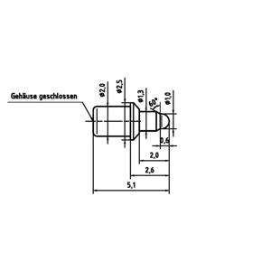 PTR Hartmann 5099-D-2.0N-AU-1.0C Precisietestpen met veercontact