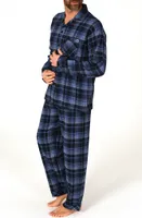 Norman flanellen heren pyjama - Blue Square