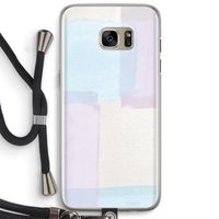 Square pastel: Samsung Galaxy S7 Edge Transparant Hoesje met koord