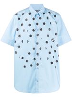 Raf Simons chemise en coton à pois - Bleu