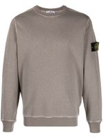 Stone Island sweat en coton à patch Compass - Gris