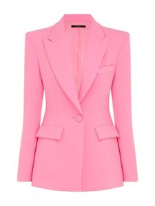 Alex Perry blazer en crêpe à taille cintrée - Rose