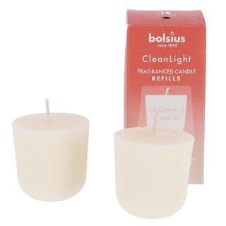 Bolsius navulling clean light pack 2 cedarwood & vertiver