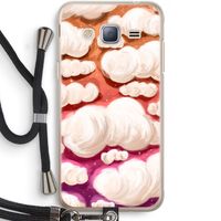 Katoen Wolken: Samsung Galaxy J3 (2016) Transparant Hoesje met koord