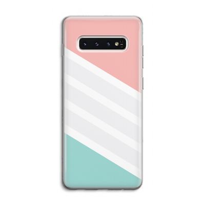 Strepen pastel: Samsung Galaxy S10 4G Transparant Hoesje