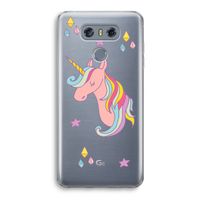 Roze eenhoorn: LG G6 Transparant Hoesje