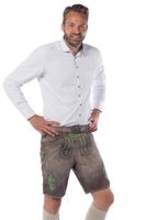 Lederhose Gaudi Kort Bruin/Groen Luxe