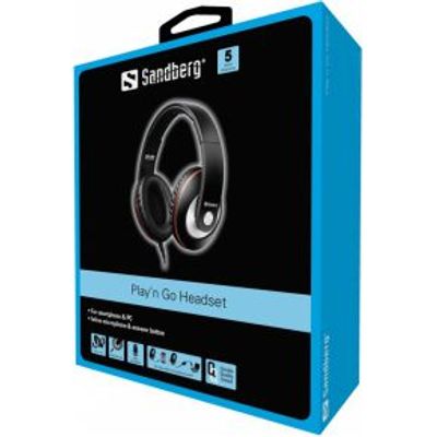 Sandberg Play'n Go Bedraad Zwart