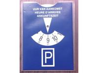 Parkeerschijf in transparante etui, blauw
